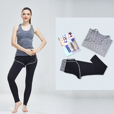 

Star plus fitness suit suit women's sports suit tights 2017 spring and summer new X-201  two-piece