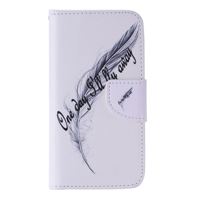 

Feather Design PU Leather Flip Cover Wallet Card Holder Case for SAMSUNG S7EDGE