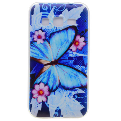 

Blue butterfly Pattern Soft Thin TPU Rubber Silicone Gel Case Cover for Samsung Galaxy J3