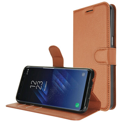 

KOOLIFE Samsung S8 (SM-G9500 / G9508) Корпус для защиты корпуса / флип-чехол / держатель карты / Мягкий чехол для Samsung Galaxy s8 Brown
