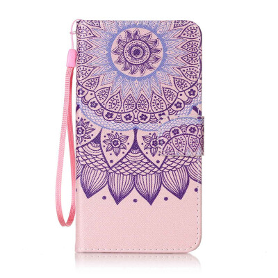 

Purple Sunflower Design PU Leather Flip Cover Wallet Card Holder Case for Xiaomi Redmi Note 3