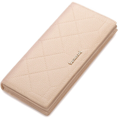 

Seven wolves SEPTWOLVES ladies wallet fashion trend multi-card bit ticket long section two fold wallet rice white 82661221-25