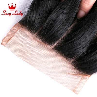 

7A Brazilian Virgin Hair Loose Wave Swiss Lace Closure Brazilian Loose Wave Top Lace closure Virgin Brazilian Human hair Closure