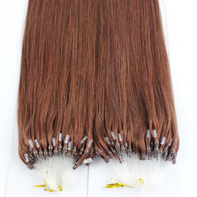 

1g Micro Loop Hair Extensions 100 Brazilian Virgin Hair 33 Auburn Straight Micro Bead Loop Ring Hair Extensions