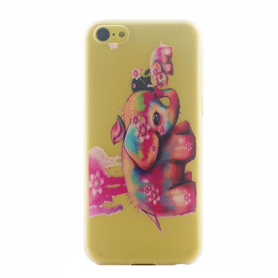 

Color elephant Pattern Soft Thin TPU Rubber Silicone Gel Case Cover for IPHONE 5C