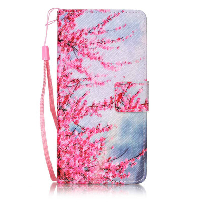 

Plum Blossom Design PU Leather Flip Cover Wallet Card Holder Case for Sony Xperia XP