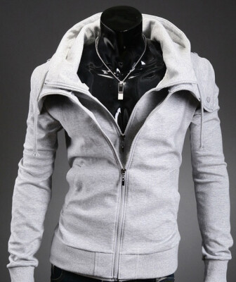 

Mens Fashion Casual Hooded Cardigan Sweater Jacket