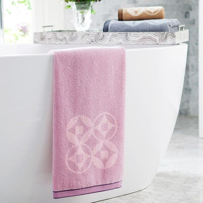 

Grace towel home textile cotton water soft and thick plaid towel blue 500g / article 140 * 70cm