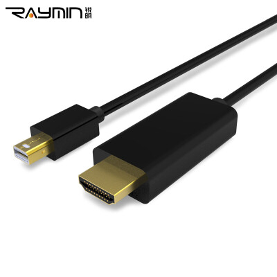 

Rui Ming LA272102 mini dp to hdmi аудио и видео кабель высокой четкости 2 м Apple переносит телевизор mini dp lightning на hdmi black