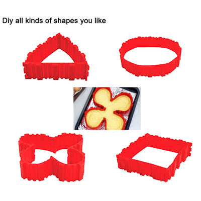 

MyMei B24434PCS Set Silicone Cake Mold Baking Mold Making Chape Nonstick DIY Splice Heart