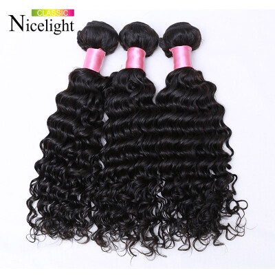 

4 Bundles Nicelight Hair Deep Wave Brazilian Virgin Hair 7A Unprocessed Virgin Deep Curly Brazilian Hair Tissage Bresilienne Lots