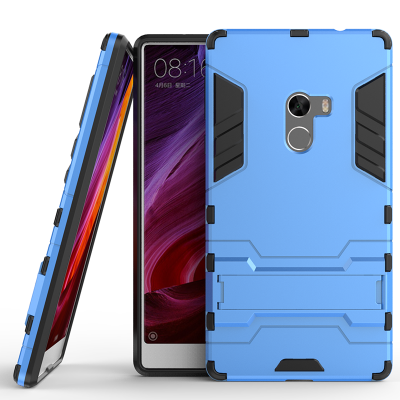 

Blue Slim Robot Armor Kickstand Shockproof Hard Rugged Rubber Back Case For XIAOMI MIX