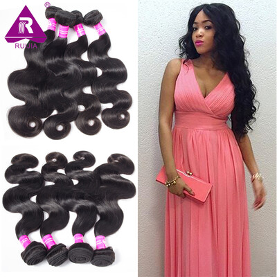 

RUIJIA Hair Brazilian Body Wave 4pcs lot Unprocessed Virgin Hair Human Hair Extension Weave Bundle Brazilian Virgin Hair Body Wave