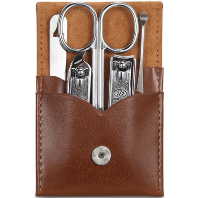 

【Jingdong Supermarket】 777 Nail Knife Set Nail Clamp Clamps Repair Beauty Set 5pcs NTS-6019 Brown (Import
