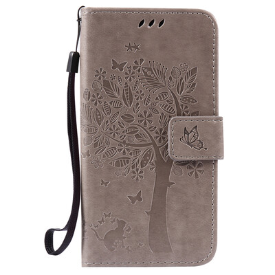 

Gray Tree Design PU Leather Flip Cover Wallet Card Holder Case for HUAWEI GR3