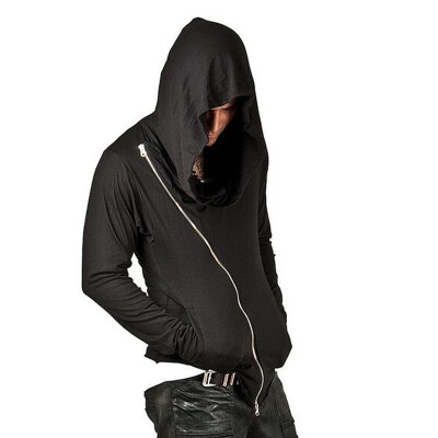 

Fashion Men Unbeatable Arm Warmer Diagonal Zip Mens Assassin Creed Hoodie