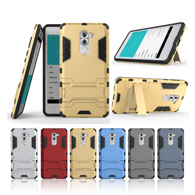 

Золотой Slim Robot Armor Kickstand Ударопрочный жесткий корпус из прочной резины для HUAWEI Honor 6X