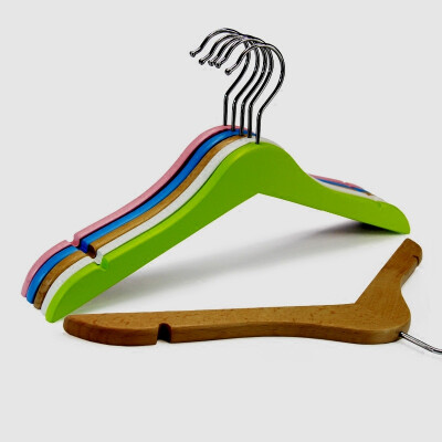 

Jingdong supermarket] Lizi simple section solid wood hanger wooden clothing hanging random color 2 installed