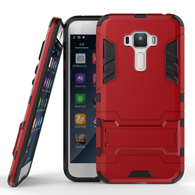 

Red Slim Robot Armor Kickstand Shockproof Hard Rugged Rubber Back Case For ASUS Zenfone ZD552KL