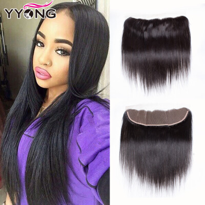 

13*4 Brazilian Virgin Hair Ear To Ear Lace Frontal Closure Straight Bleached Knots With Virgin Hair 100% Human Hair Lace Frontal