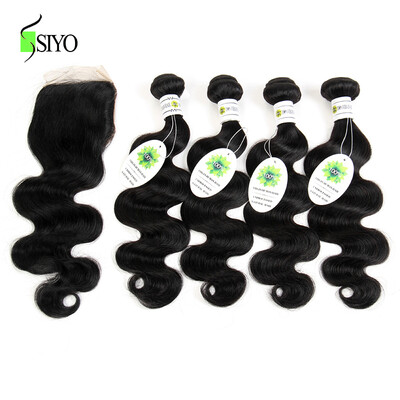 

Peruvian Body Wave With Closure 4 Bundles Peruvian Virgin Hair Body Wave With Closure 7a Grade Unprocessed Human Hair Weave