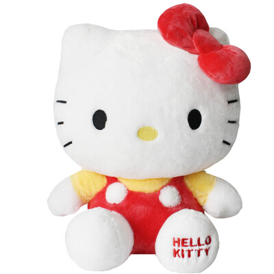 

Hello Kitty плюшевая игрушка кукла кукла кукла подушка 17 дюймов классический сидячую KT (красный) KT1338