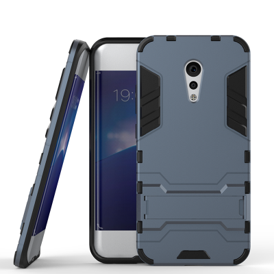 

Dark blue Slim Robot Armor Kickstand Shockproof Hard Rugged Rubber Back Case For vivo Xplay6