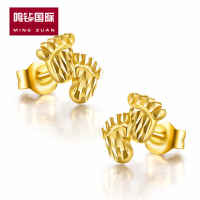 

Ming Ying International Love footprint 18K gold earrings / earrings / earrings