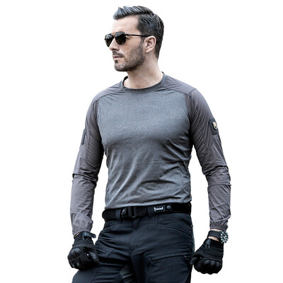 

FREE SOLDIER Outdoor sports camping hiking tactical long sleeve t-shirt ,quick-drying, breathable, elastic T-shirt