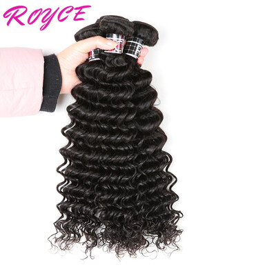 

Brazilian Deep Wave Virgin Hair 3 Bundles 100 Unprocessed Human Hair Weaving Nature Color 8-26inch Curly Wave Free Shipping