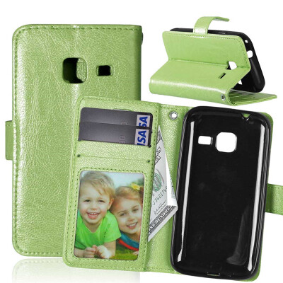 

Green Style Classic Flip Cover with Stand Function and Credit Card Slot for SAMSUNG Galaxy J1 Mini/J105F