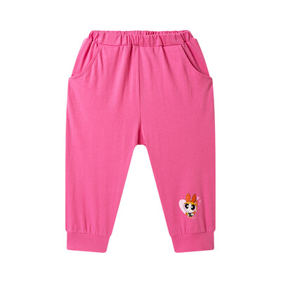 

Dizi (DICI) flying women policeman girl cotton pants big children spring and autumn casual wear pants shorts pants 6C012B0 rose powder 130