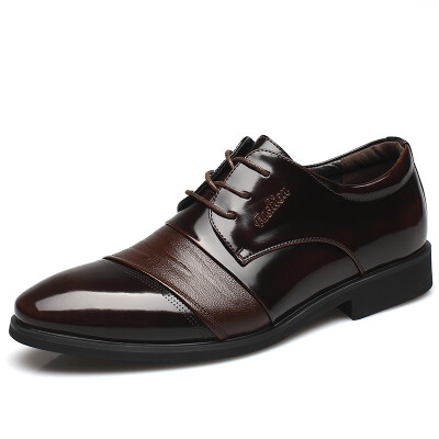 

JESILONG mens casual leather laced-up shoes