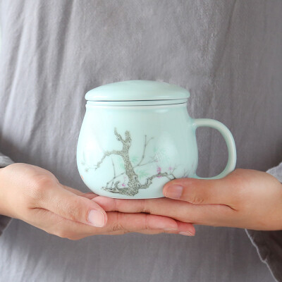 

Changnan cup with a cup of ceramic cups to filter tea cups Jingdezhen office cups