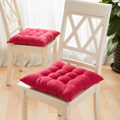 

Jingdong supermarket Kouzi cozzylife home furnishings fashion thick suede chair cushion red rose 42 42cm