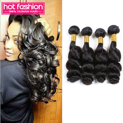 

8A Malaysian Virgin Hair Loose Wave Hot Fashion Hair 4Pcs Lot Human Hair Weave Bundles Unprocessed Malaysian Loose Wave Hair