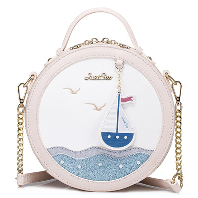 

When Europe is satisfied JUST STAR handbags fashion wild female casual shoulder bag Messenger bag chain bag Ms Meng interest buns bag 277 pink flesh