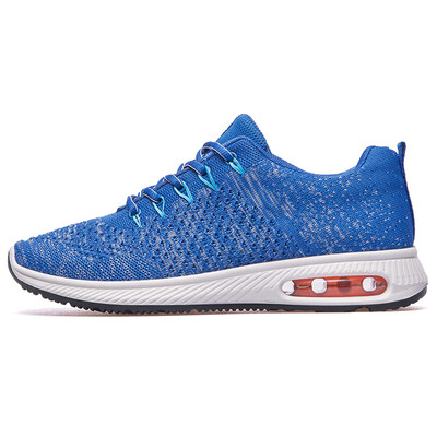 

Double star running shoes male flying weaving shoes spring&summer new mesh breathable damping shoes running shoes M9055 lake blue 43