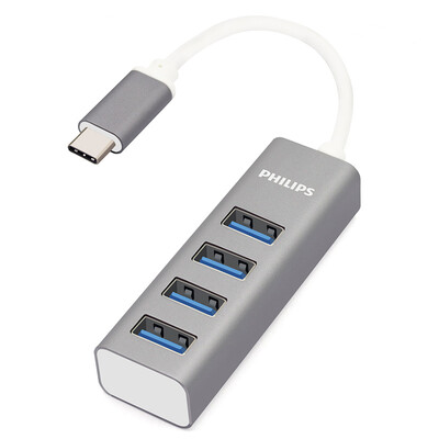 

Philips PHILIPS SWR1604B 93 USB splitter 30 Type-C to USB multi-interface converter Apple Huawei millet computer drag four four HUB hub