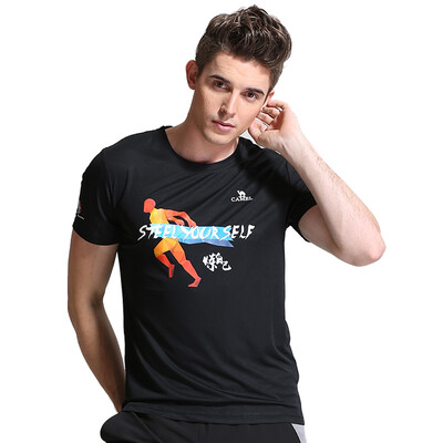 

Camel (CAMEL) с короткими рукавами спортивная футболка мужская и женская пары модели на шею удобная удобная влажная сушка одежды C7S2U7307 черный L