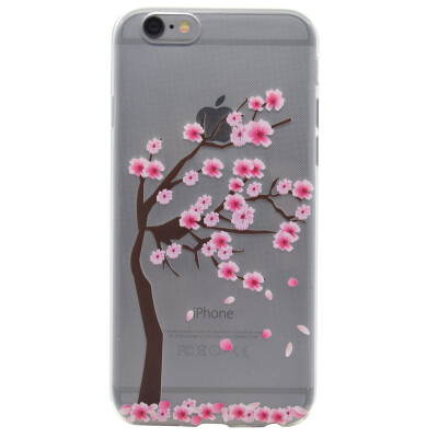 

Cherry tree Pattern Soft Thin TPU Rubber Silicone Gel Case Cover for IPHONE 66S