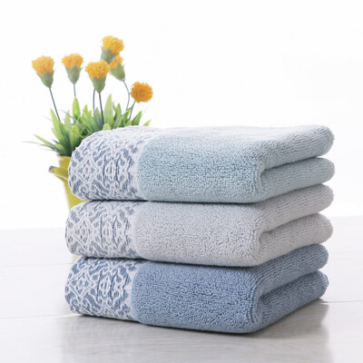 

Gold towel textile cotton thickened face towel soft absorbent three loaded blue 160g Article 70 34cm