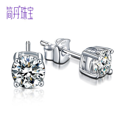 

Jane Dan JIANDAN 925 silver-studded zircon earrings female Korean version of the temperament silver earrings jewelry holiday birthday gift heart arrow