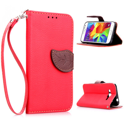 

Red Design PU Leather Flip Cover Wallet Card Holder Case for Samsung Galaxy Core PrimeG3609