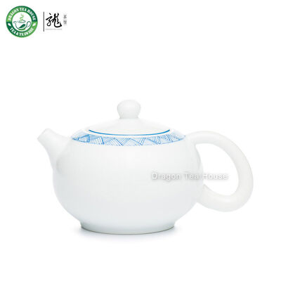 

Дважды Синие линии ручной работы белый фарфор Gongfu Xishi Чайник с фильтром 200 мл