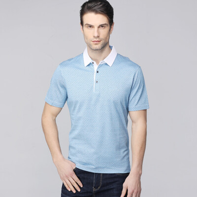 

Ryan Reddy lienridy POLO Shirt Двойная шелковая хлопчатобумажная футболка с коротким рукавом 102897731 Blue 56