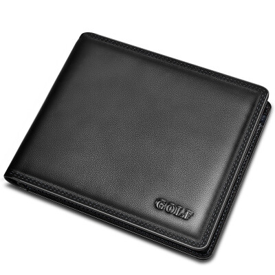 

Golf GOLF first layer of leather men&39s wallet multi-functional card package wallet Q6BV97632J black