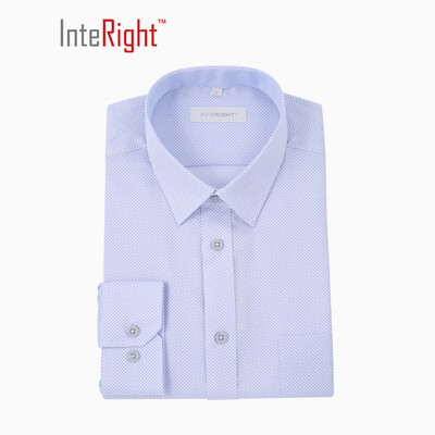 

Inter Long casual cotton printed men &39s casual long - sleeved shirt light blue print S code