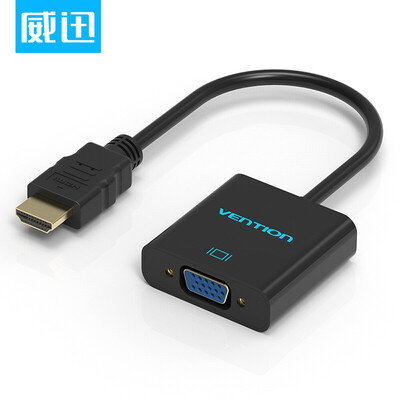 

VENTION HDMI to VGA Converter HD Line Display Adapter Computer Projector Conversion Line 015 Meter Black VAA-V03