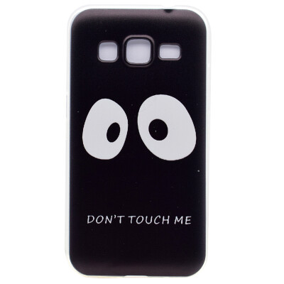 

Do not touch me Pattern Soft Thin TPU Rubber Silicone Gel Case Cover for Samsung Galaxy Core Prime G360